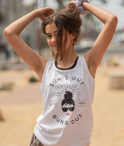 Sun's Out Buns Out Girls Tank from Covet Dance