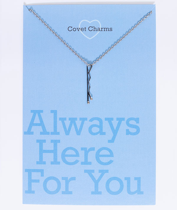 Always Here For You - Silver (Rhodium) Bobby Pin Necklace
