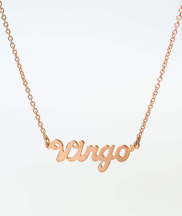 Virgo Rose Gold Zodiac Necklace