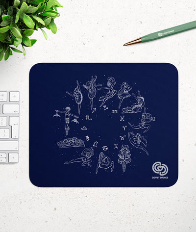 Mouse pad with dancer zodiac signs