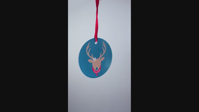 Dancer Reindeer - Glass Ornament